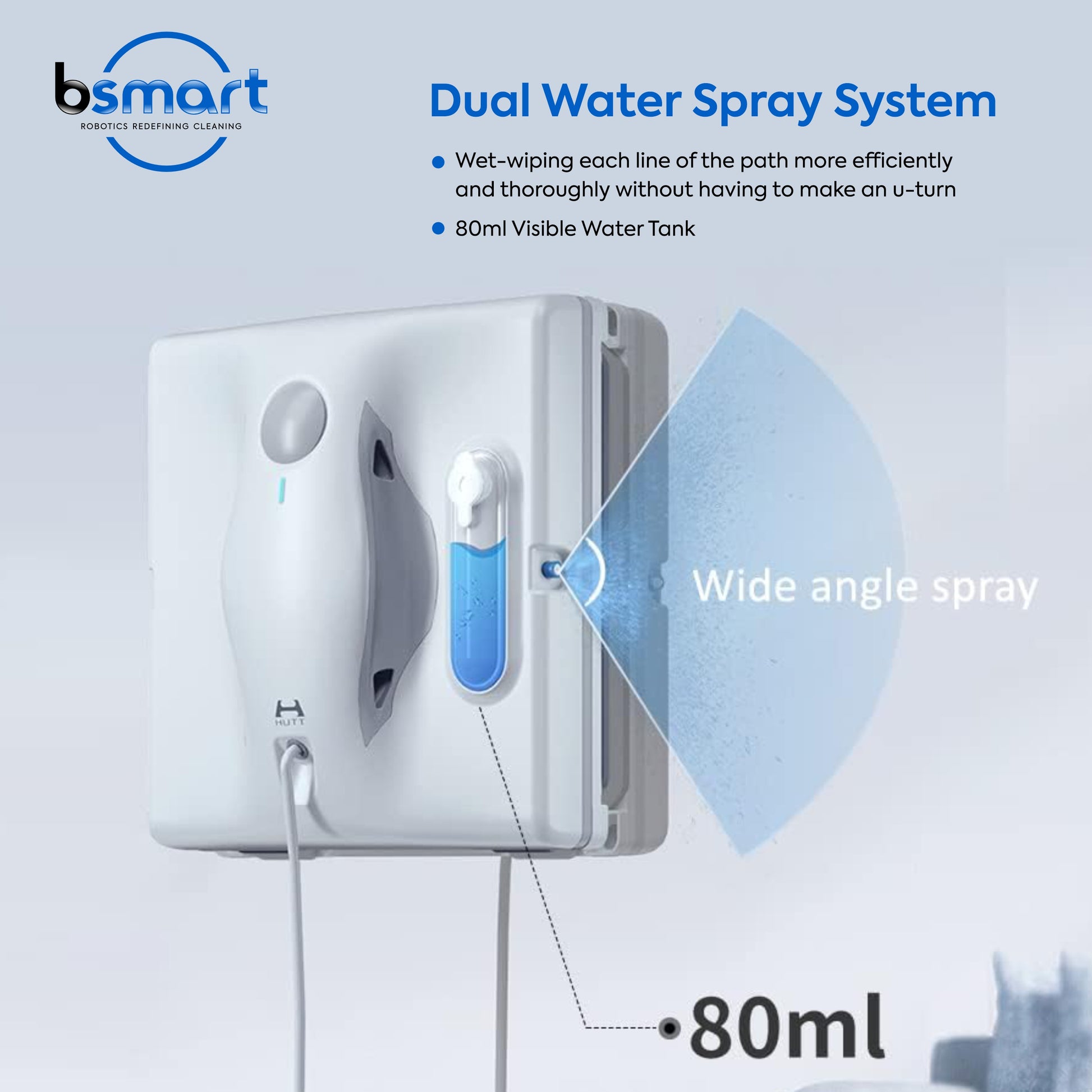 Dual Water Spray Window Cleaning Robot